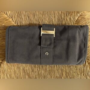 Silpada Tri-Fold Jewelry Case - Grey with Silver Toned Logo Hardware